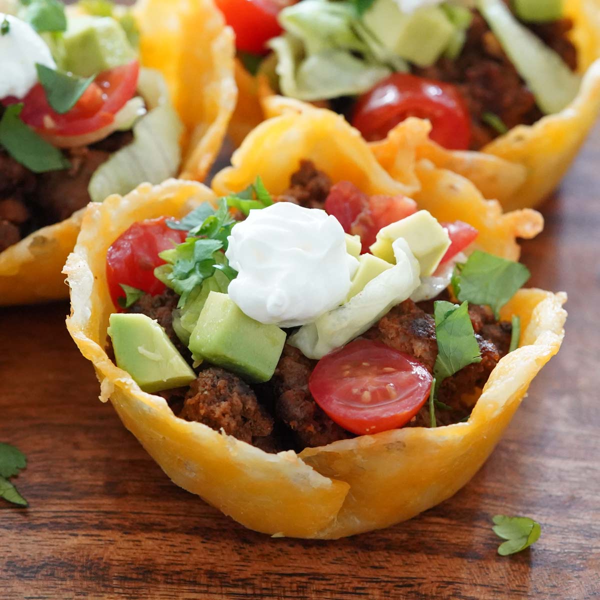 Easy Keto Taco Cups - Delightfully Low Carb