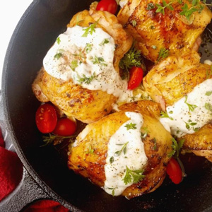Cast iron ranch chicken thighs