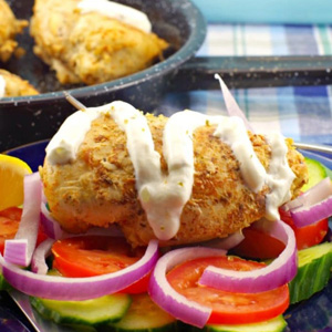 Greek chicken souvlaki