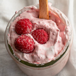 Raspberry mousse