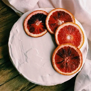 Blood orange cheesecake