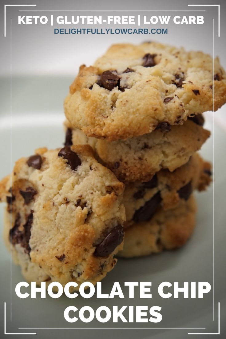 Keto Chocolate Chip Cookies | Delightfully Low Carb