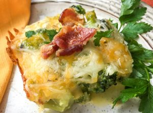 Bacon Cheddar Broccoli Breakfast Casserole