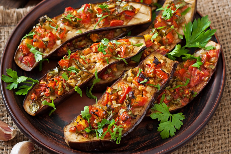 Easy Stuffed Eggplant - Delightfully Low Carb