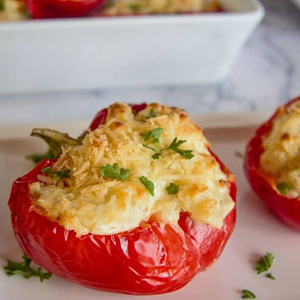 Cauliflower Cheese Stuffed Peppers