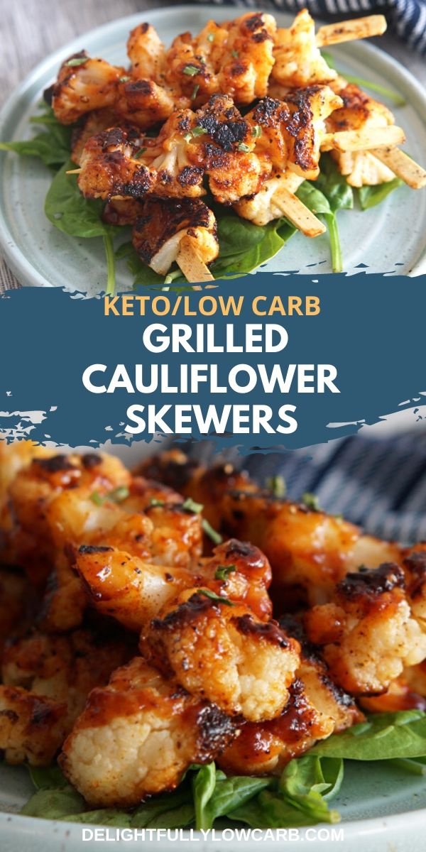 BBQ Grilled Cauliflower Skewers Delightfully Low Carb
