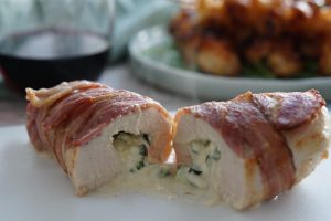 Bacon-Wrapped Jalapeno Popper Stuffed Chicken