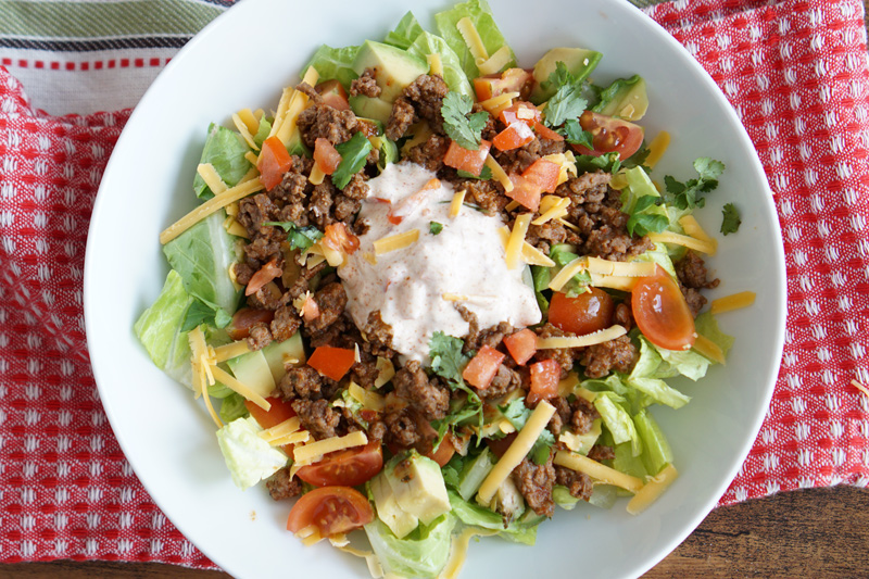 Laura's Lean  Bento Box Ground Beef Taco Salad