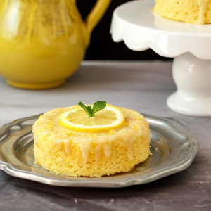 Lemon Poke Mug Cake