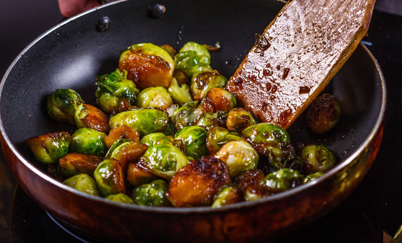 Skillet-Braised Brussels Sprouts Recipe