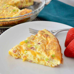 Bacon cheddar crustless quiche
