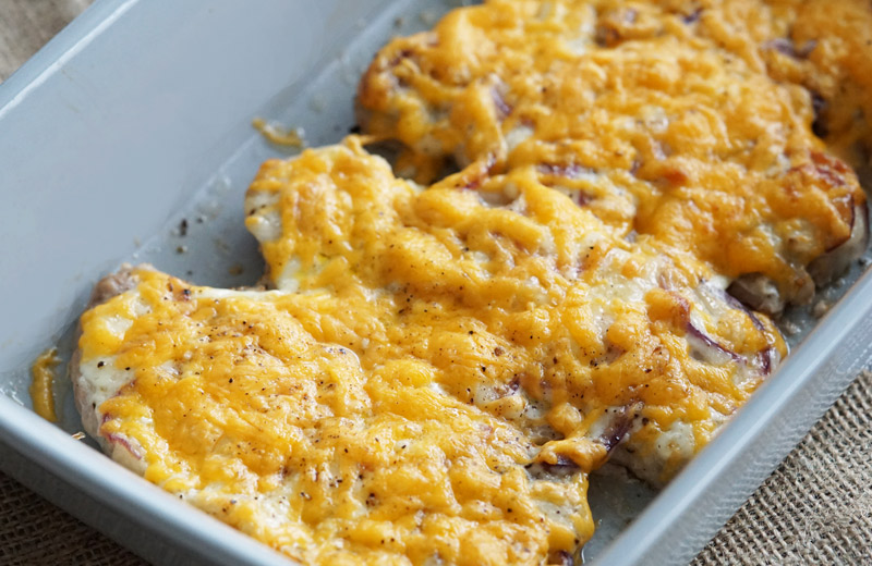 Cheese Smothered Pork Chops