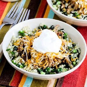 Green Chile Pork Taco Bowl