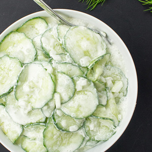 creamy cucumber salad 1