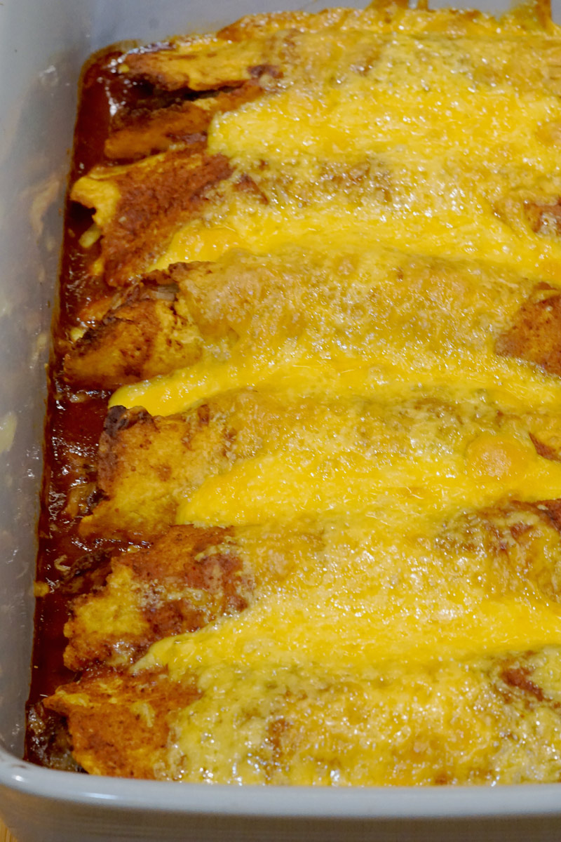 Enchiladas in the pan