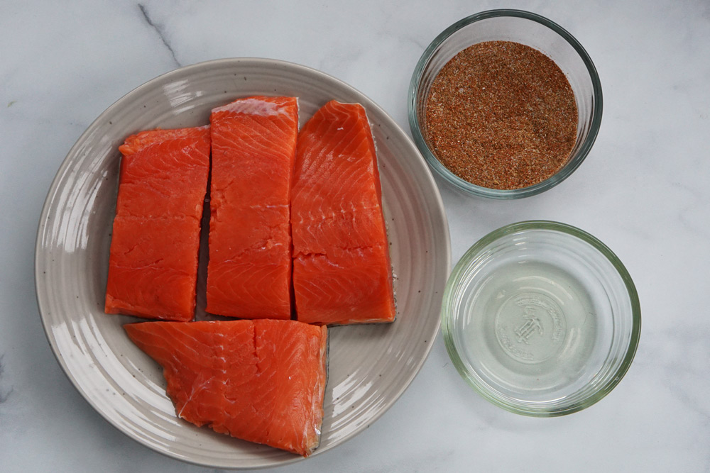 Ingredients for blackened salmon