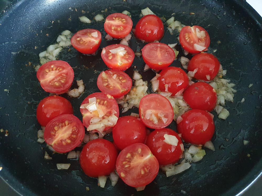 cook the tomatoes