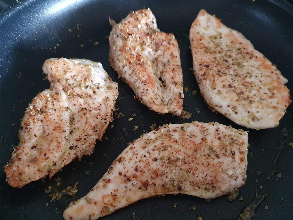cooking chicken