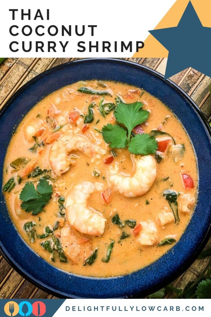 Thai Coconut Curry Shrimp (Low Carb) - Delightfully Low Carb