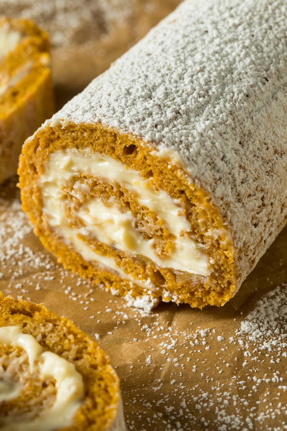 Pumpkin roll and slices