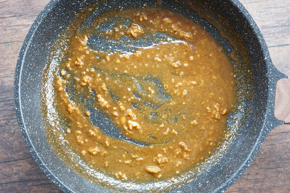 The sauce for the Cajun steak bites