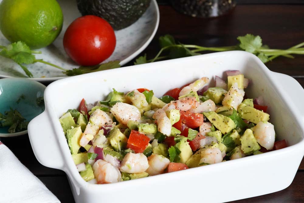 Cilantro lime shrimp salad
