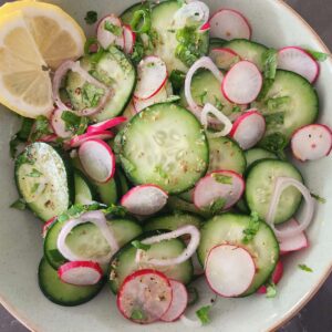 Mediterranean cucumber salad