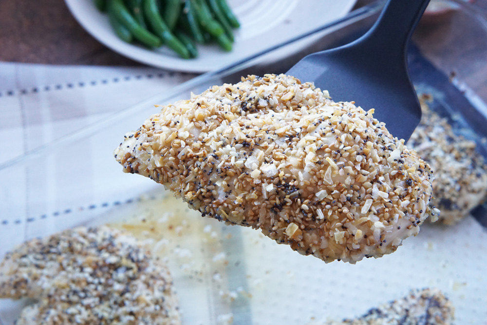 Everything bagel chicken breast and green beans