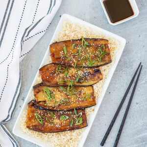 soy glazed eggplant