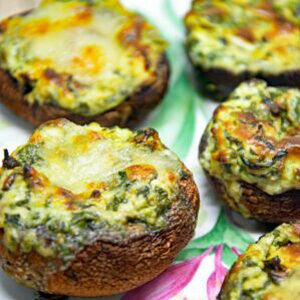 Air Fryer Stuffed Mushrooms