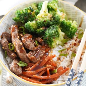 Low carb teriyaki beef bowl