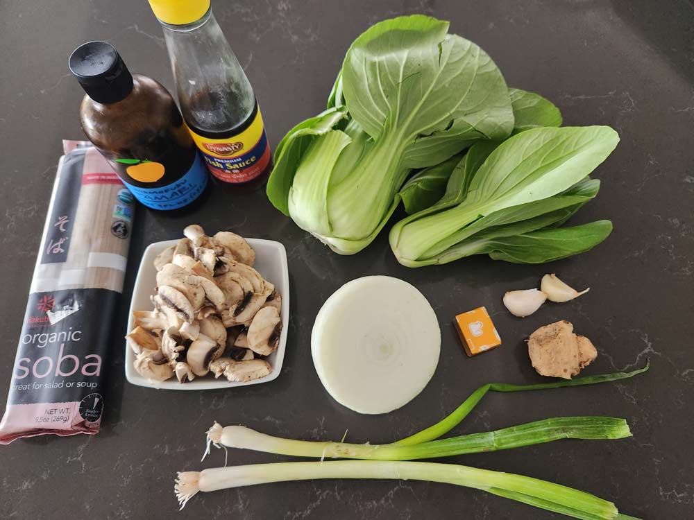 ingredients for bok choy soup
