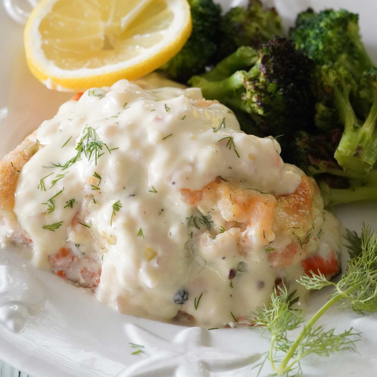 Crab and Shrimp Stuffed Salmon