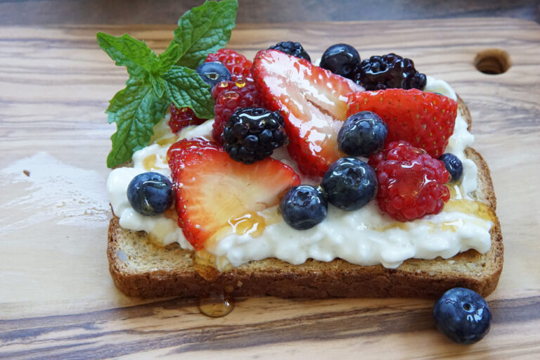 Cottage Cheese Toast Easy Healthy Breakfast Delightfully Low Carb