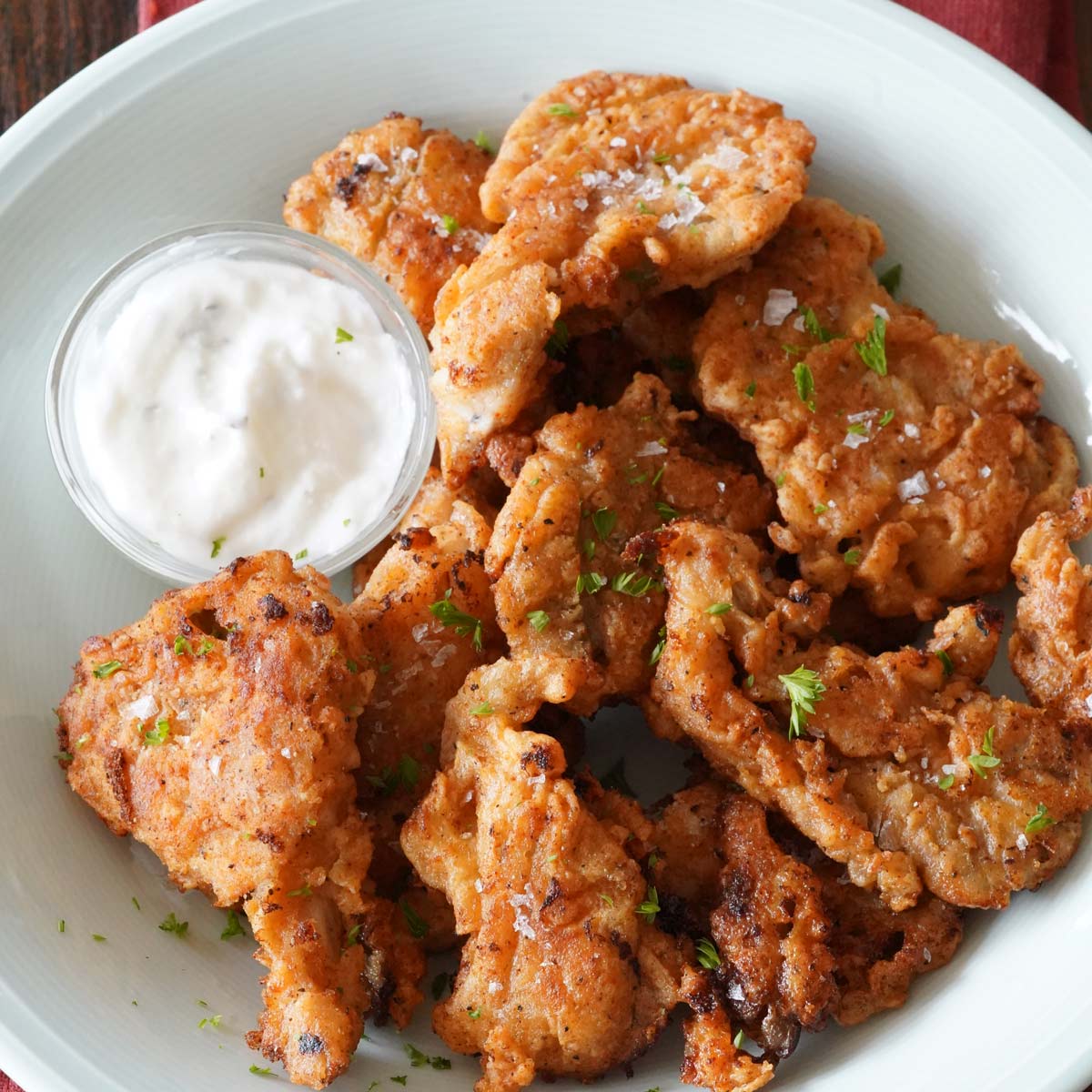 Fried Oyster Mushrooms - Delightfully Low Carb