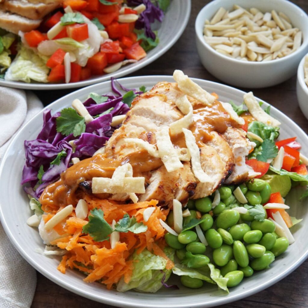 Spicy Thai Salad (Panera Copycat) - Delightfully Low Carb