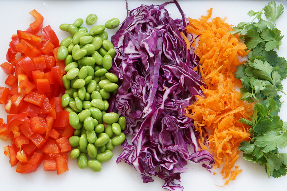 vegetables cut up
