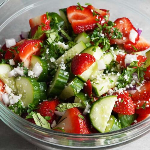 strawberry cucumber salad