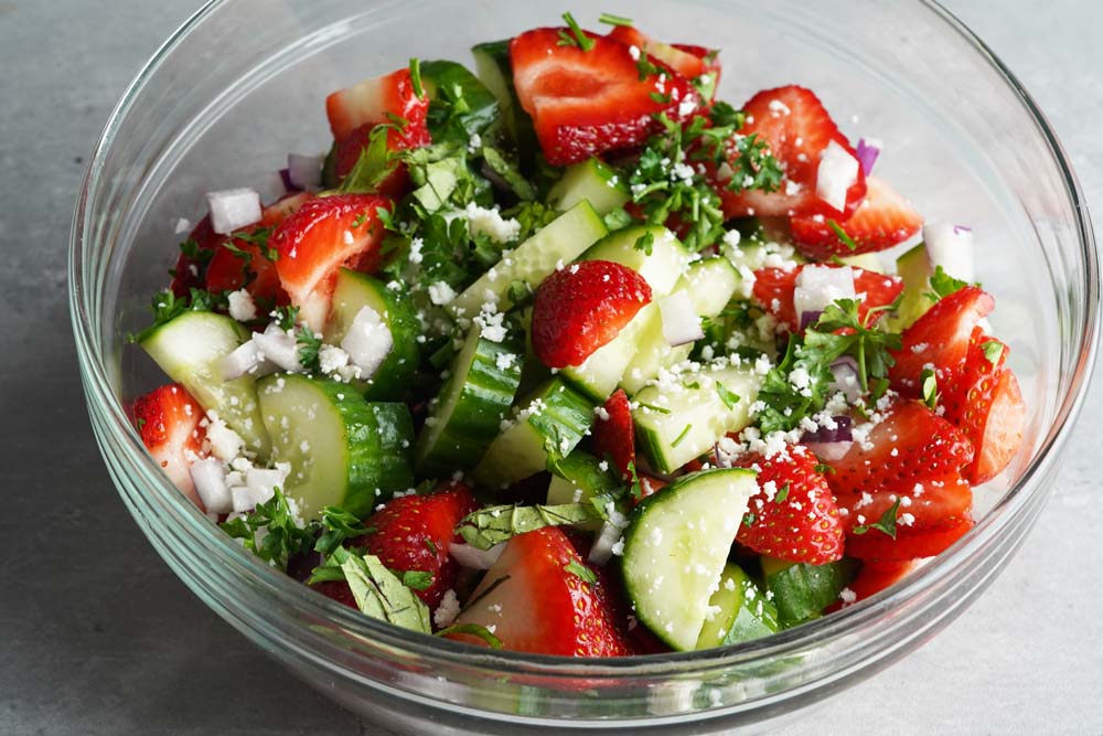strawberry cucumber salad