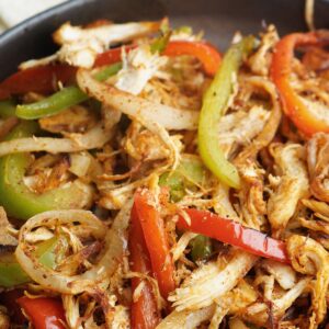 shredded chicken fajitas
