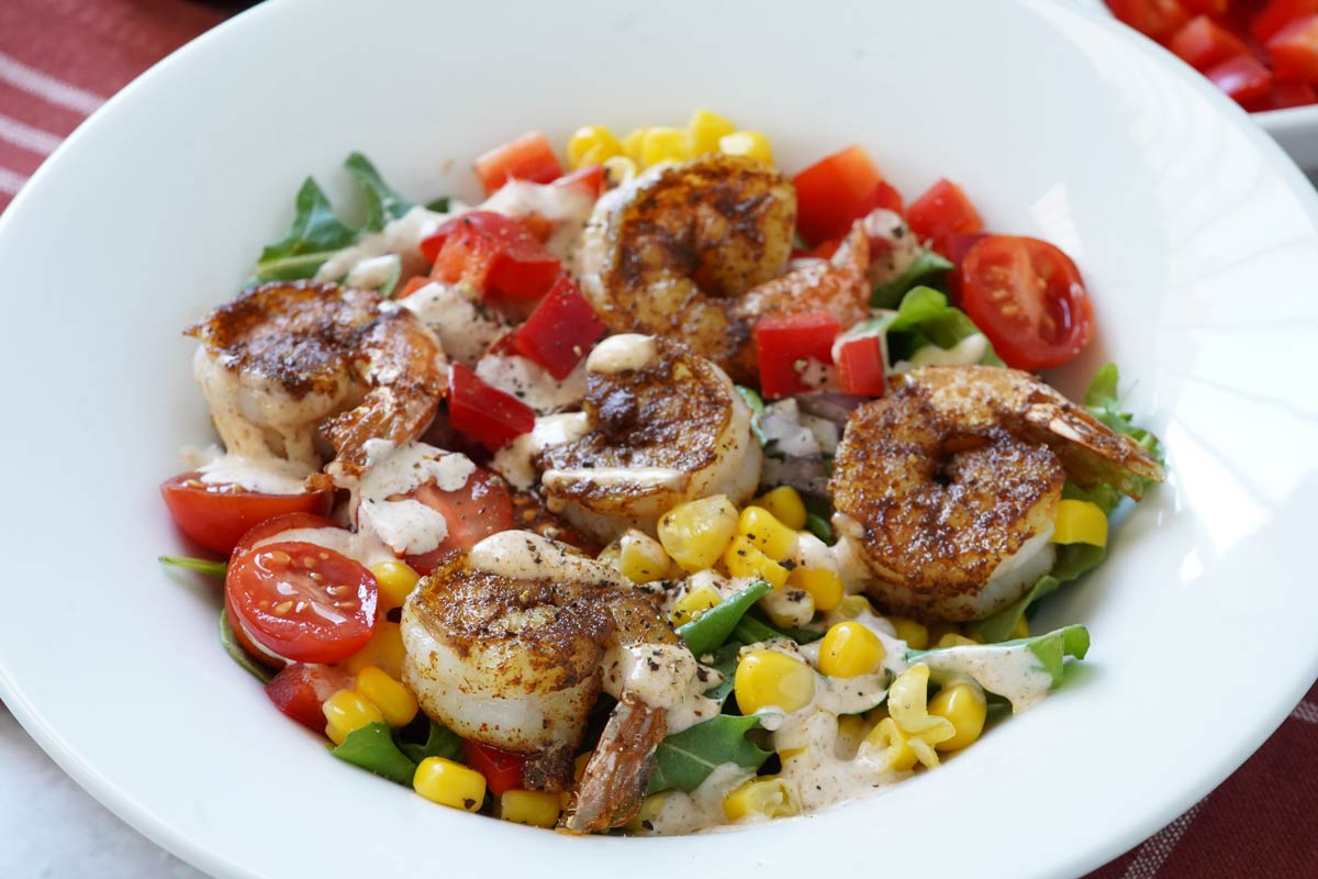 Cajun shrimp salad