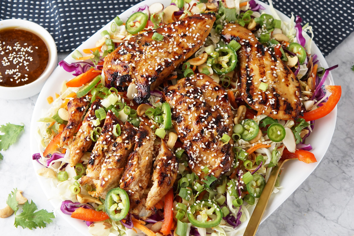 Sesame chicken cabbage salad